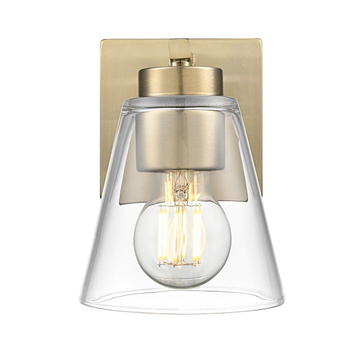 Millennium Lighting Strayhan 6.75" High 1Lt Wall Sconce, Gold/Clear