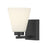 Millennium Strayhan 1Lt Wall Sconce, Black/White Frosted - 64001WG-MB