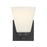 Millennium Strayhan 1Lt Wall Sconce, Black/White Frosted