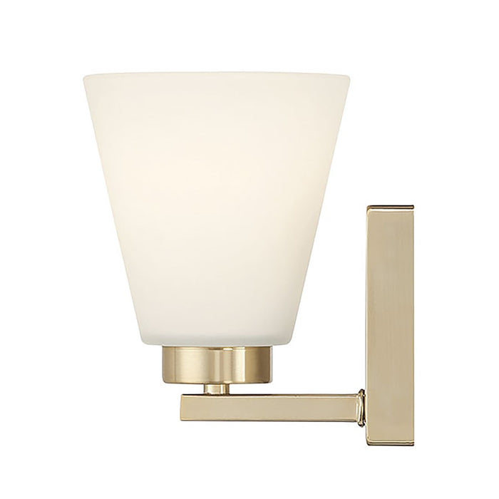 Millennium Strayhan 1Lt Wall Sconce, Gold/White Frosted