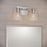 Millennium Lighting Strayhan 13" 2Lt Vanity, Brushed Nickel/Clear