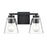 Millennium Lighting Strayhan 13" 2Lt Vanity, Matte Black/Clear