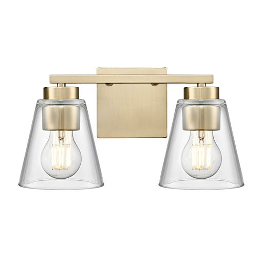 Millennium Lighting Strayhan 13" 2Lt Vanity, Modern Gold/Clear