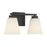 Millennium Strayhan 2Lt Bathroom Vanity Light, Black/White Frosted - 64002WG-MB