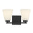 Millennium Strayhan 2Lt Bathroom Vanity Light, Black/White Frosted