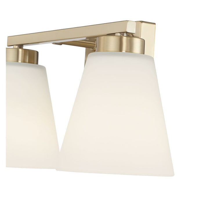 Millennium Strayhan 2Lt Bathroom Vanity Light, Gold/White Frosted