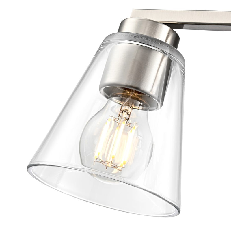 Millennium Lighting Strayhan 22" 3Lt Vanity, Brushed Nickel/Clear