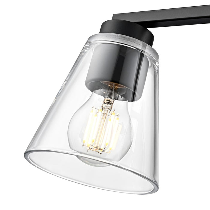 Millennium Lighting Strayhan 22" 3Lt Vanity, Matte Black/Clear