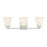 Millennium Strayhan 3Lt Bathroom Vanity Light, Nickel/White Frosted