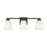 Millennium Strayhan 3Lt Bathroom Vanity Light, Black/White Frosted