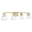 Millennium Lighting Strayhan 31" 4Lt Vanity, Modern Gold/Clear - 64004-MG