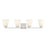 Millennium Strayhan 4Lt Bathroom Vanity Light, Nickel/White Frosted