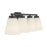 Millennium Strayhan 4Lt Bathroom Vanity Light, Black/White Frosted