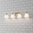 Millennium Strayhan 4Lt Bathroom Vanity Light, Gold/White Frosted