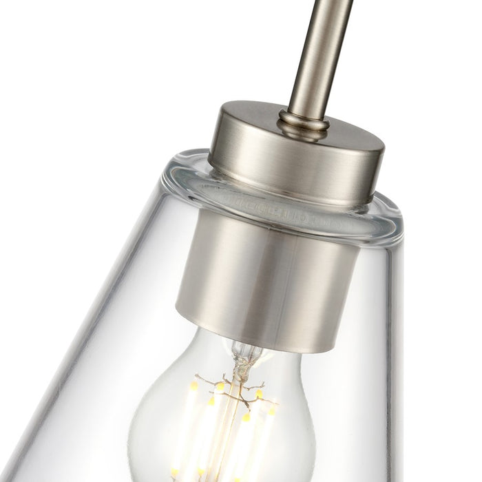 Millennium Lighting Strayhan 5.75" 1Lt Mini Pendant, Nickel/Clear