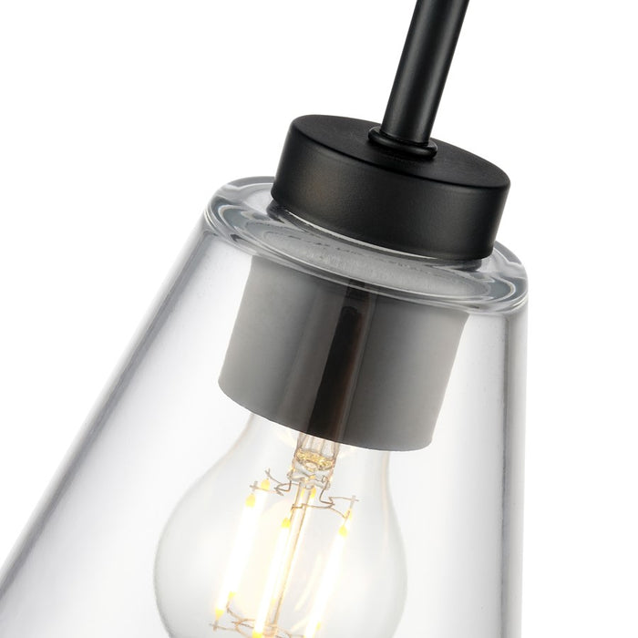 Millennium Lighting Strayhan 5.75" 1Lt Mini Pendant, Black/Clear