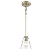 Millennium Lighting Strayhan 5.75" 1Lt Mini Pendant, Gold/Clear - 64101-MG