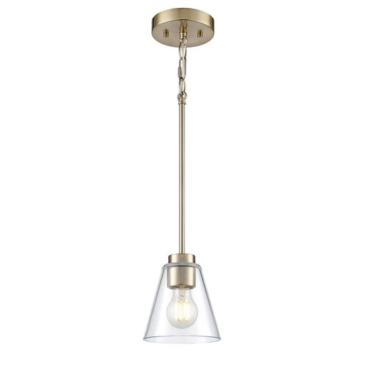 Millennium Lighting Strayhan 5.75" 1Lt Mini Pendant, Gold/Clear - 64101-MG