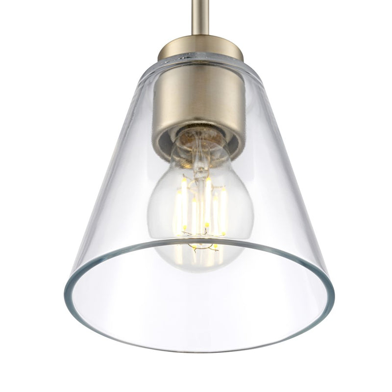 Millennium Lighting Strayhan 5.75" 1Lt Mini Pendant, Gold/Clear