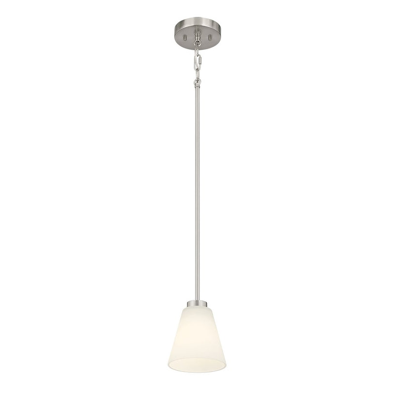 Millennium Strayhan 1Lt Pendant, Nickel/White Frosted - 64101WG-BN