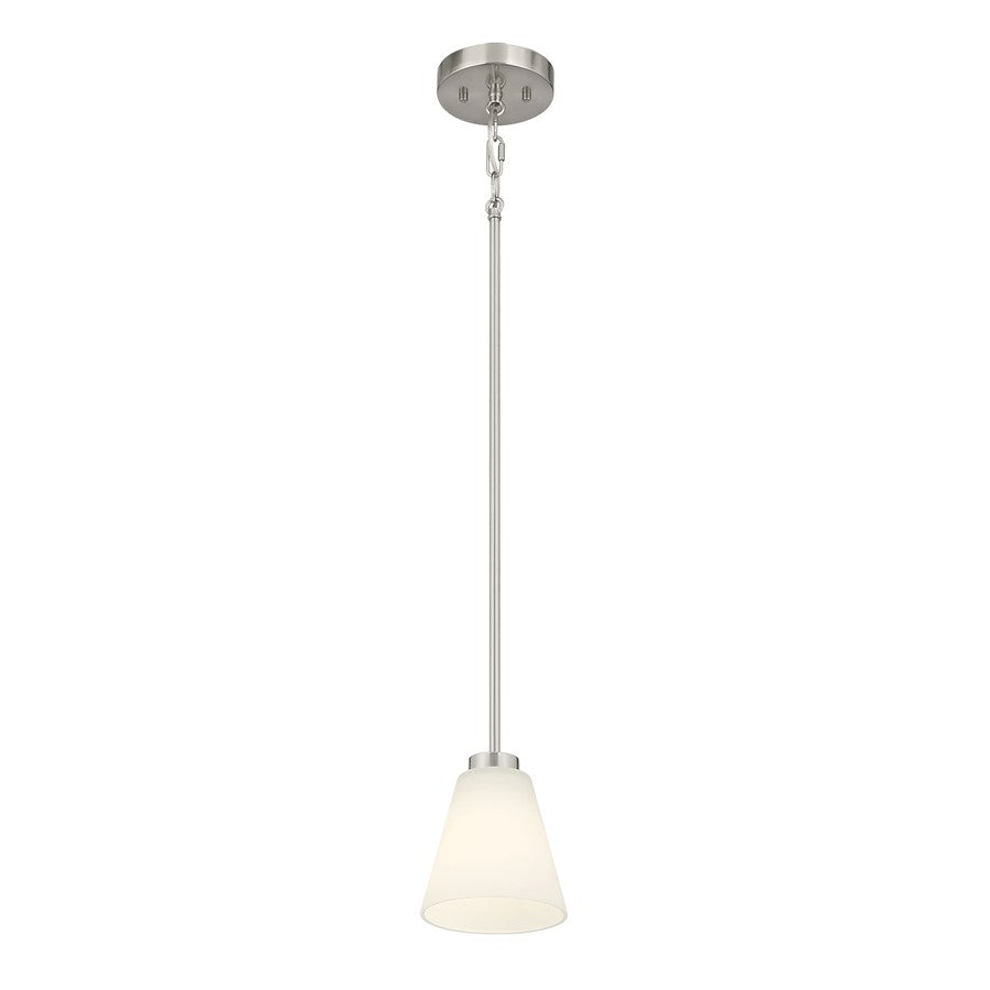 Millennium Strayhan 1Lt Pendant, Nickel/White Frosted - 64101WG-BN