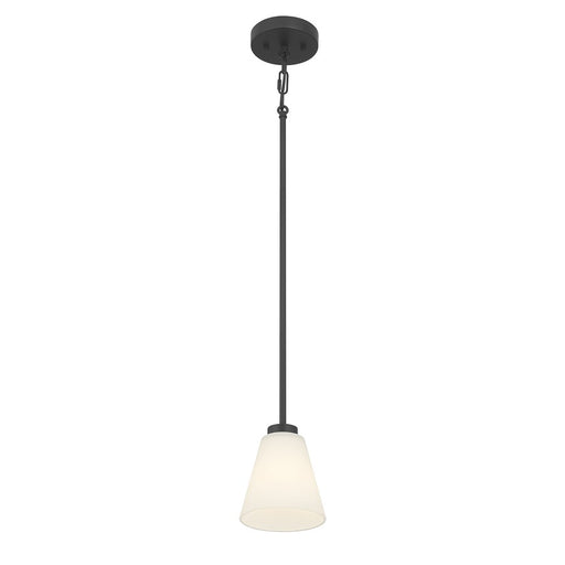 Millennium Strayhan 1Lt Pendant, Black/White Frosted - 64101WG-MB