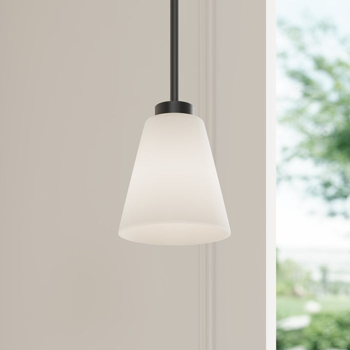 Millennium Strayhan 1Lt Pendant, Black/White Frosted