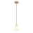 Millennium Lighting Strayhan 1Lt Pendant, Gold/White Frosted - 64101WG-MG