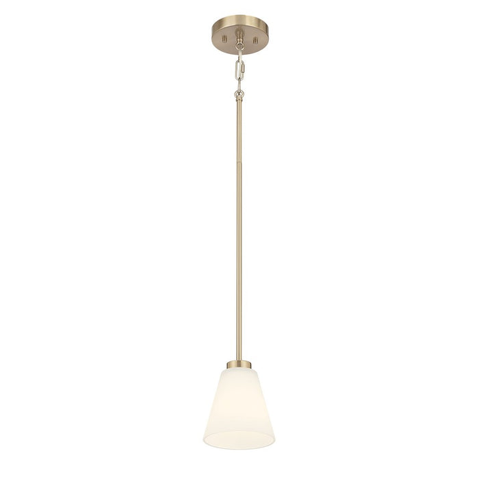Millennium Lighting Strayhan 1Lt Pendant, Gold/White Frosted - 64101WG-MG