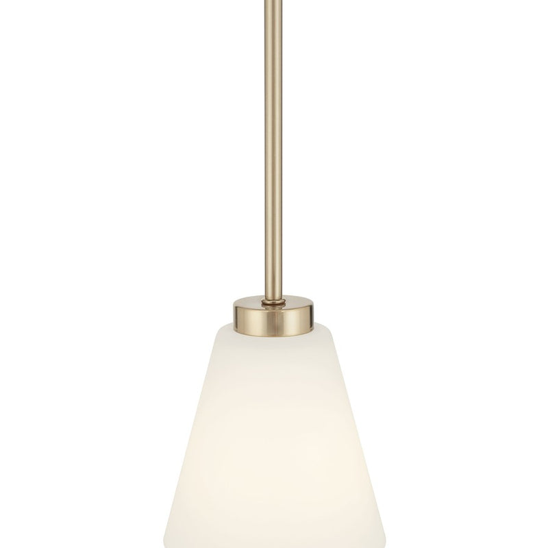 Millennium Lighting Strayhan 1Lt Pendant, Gold/White Frosted