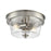 Millennium Lighting Strayhan 13" 2Lt Flush Mount, Nickel/Clear - 64102-BN