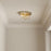Millennium Lighting Strayhan 13" 2Lt Flush Mount, Modern Gold/Clear