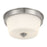 Millennium Lighting Strayhan 2Lt Flush Mount, Nickel/White Frosted - 64102WG-BN