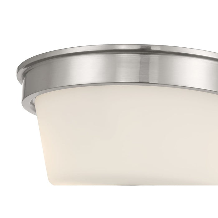 Millennium Lighting Strayhan 2Lt Flush Mount, Nickel/White Frosted