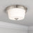 Millennium Lighting Strayhan 2Lt Flush Mount, Nickel/White Frosted