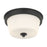 Millennium Lighting Strayhan 2Lt Flush Mount, Black/White Frosted - 64102WG-MB