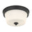 Millennium Lighting Strayhan 2Lt Flush Mount, Black/White Frosted