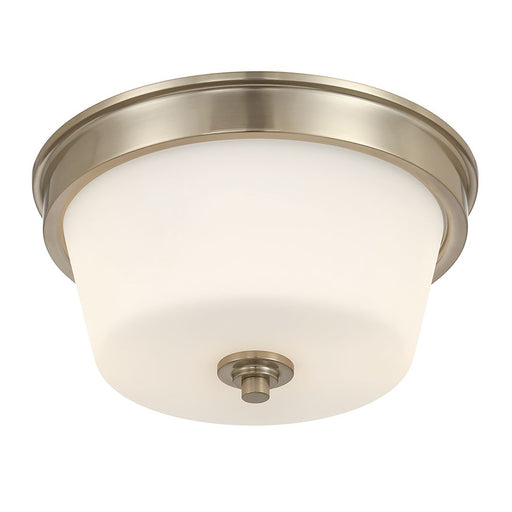 Millennium Lighting Strayhan 2Lt Flush Mount, Gold/White Frosted - 64102WG-MG
