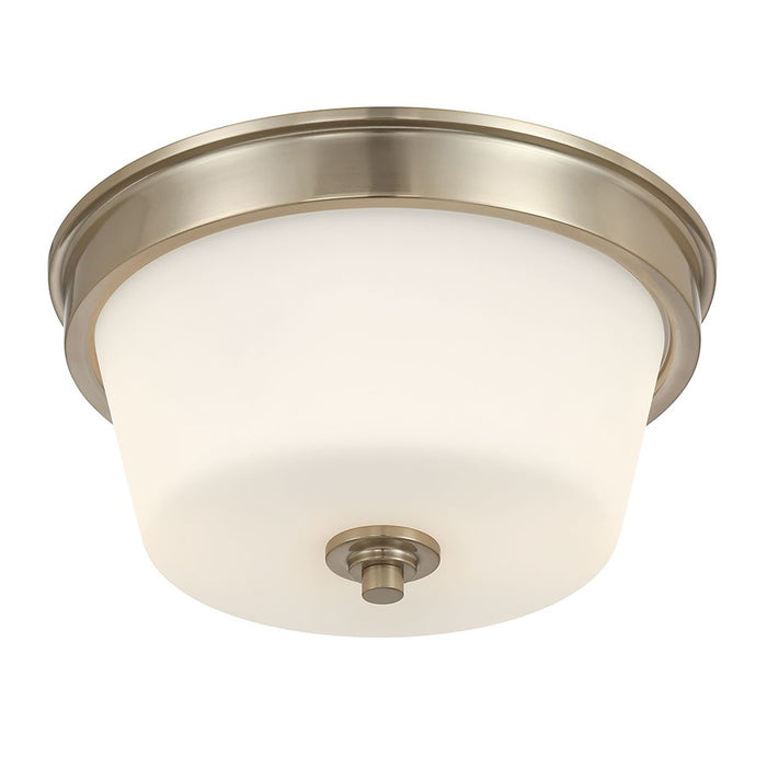 Millennium Lighting Strayhan 2Lt Flush Mount, Gold/White Frosted - 64102WG-MG