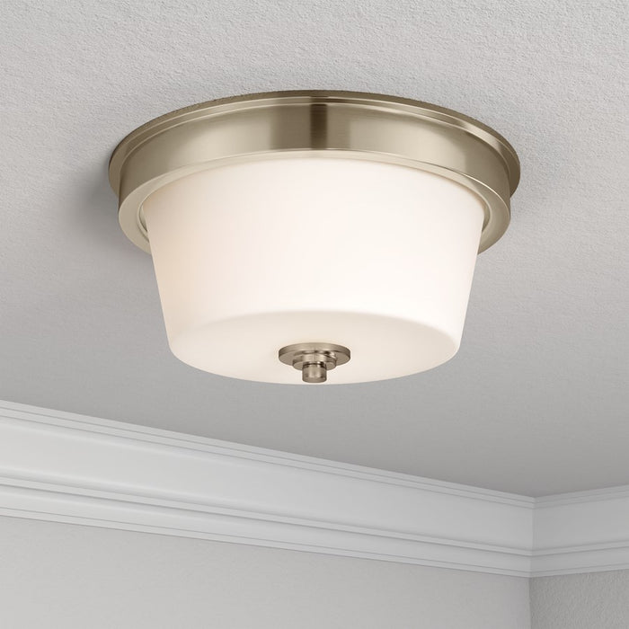 Millennium Lighting Strayhan 2Lt Flush Mount, Gold/White Frosted