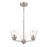 Millennium Lighting Strayhan 18" 3Lt Chandelier, Brushed Nickel/Clear - 64103-BN