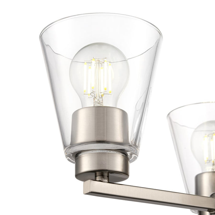 Millennium Lighting Strayhan 18" 3Lt Chandelier, Brushed Nickel/Clear