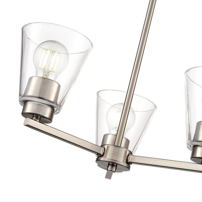 Millennium Lighting Strayhan 18" 3Lt Chandelier, Brushed Nickel/Clear