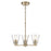 Millennium Lighting Strayhan 18" 3Lt Chandelier, Modern Gold/Clear