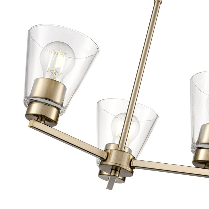 Millennium Lighting Strayhan 18" 3Lt Chandelier, Modern Gold/Clear