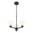 Millennium Strayhan 3Lt Chandelier, Black/White Frosted - 64103WG-MB