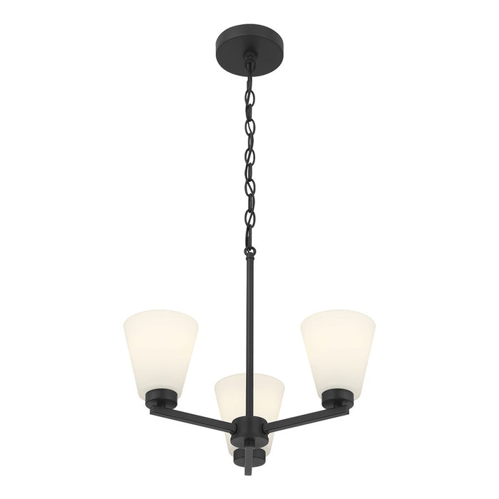 Millennium Strayhan 3Lt Chandelier, Black/White Frosted - 64103WG-MB