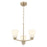 Millennium Strayhan 3Lt Chandelier, Gold/White Frosted - 64103WG-MG