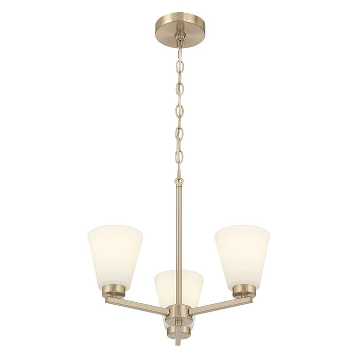 Millennium Strayhan 3Lt Chandelier, Gold/White Frosted - 64103WG-MG