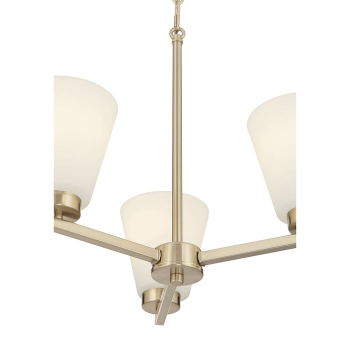 Millennium Strayhan 3Lt Chandelier, Gold/White Frosted